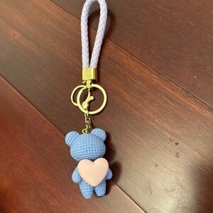 Blue and Pink Bear Keychain